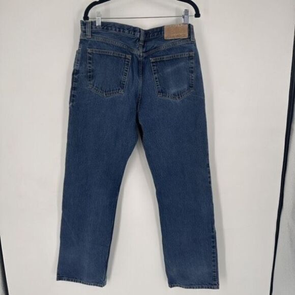 Eddie Bauer 2014 Men's Denim Medium Wash Denim Blue Jeans Size 34 x 34 Relaxed - Picture 11 of 14